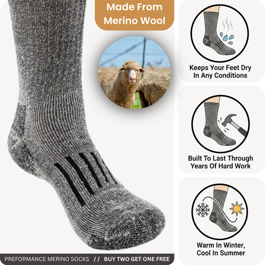 Premium Merino Work Socks